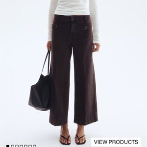 H&M size 14 Wide Leg Brown Crop Pants